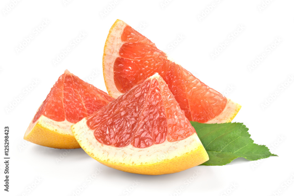 Grapefruit slice isolated on white background Grapefruit slice isolated on white background