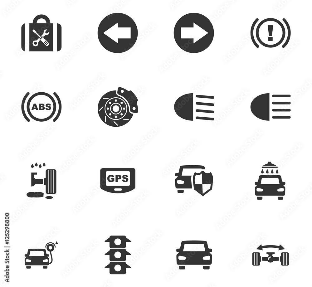 Car service icon set Car service icon set