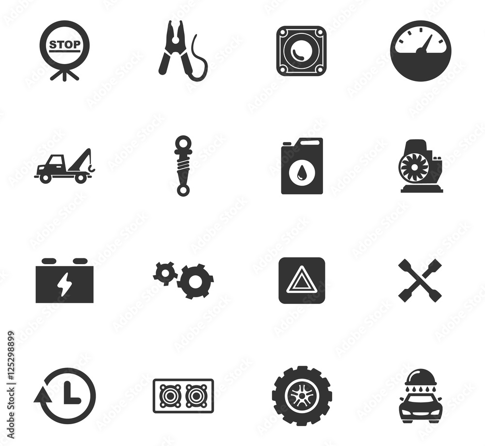 Car service icon set Car service icon set