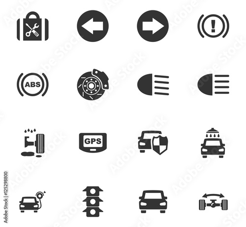 Car service icon set