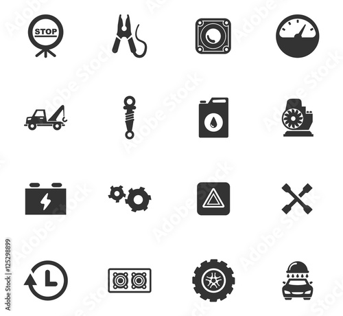 Car service icon set