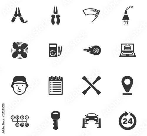 Car service icon set