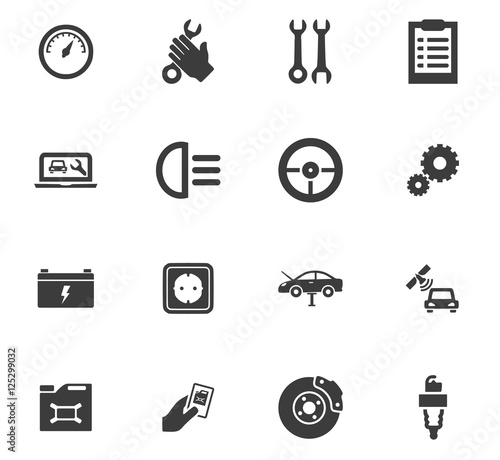 Car service icon set