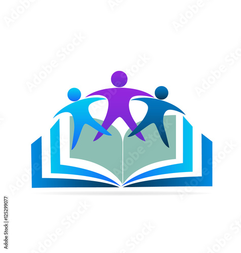Book and students education logo