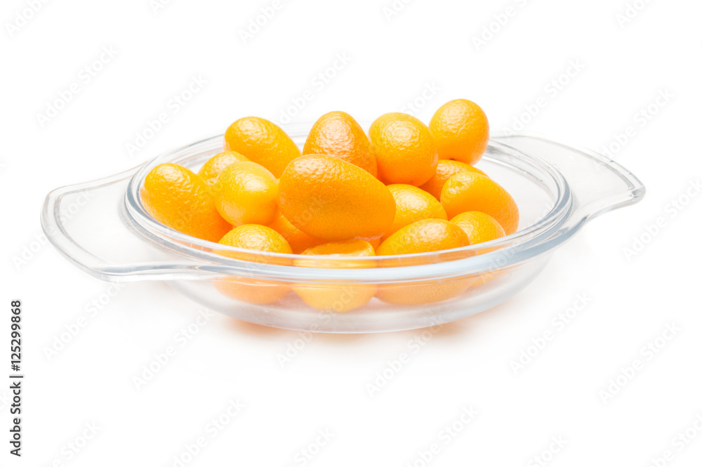 Kumquat cumquat on a white background