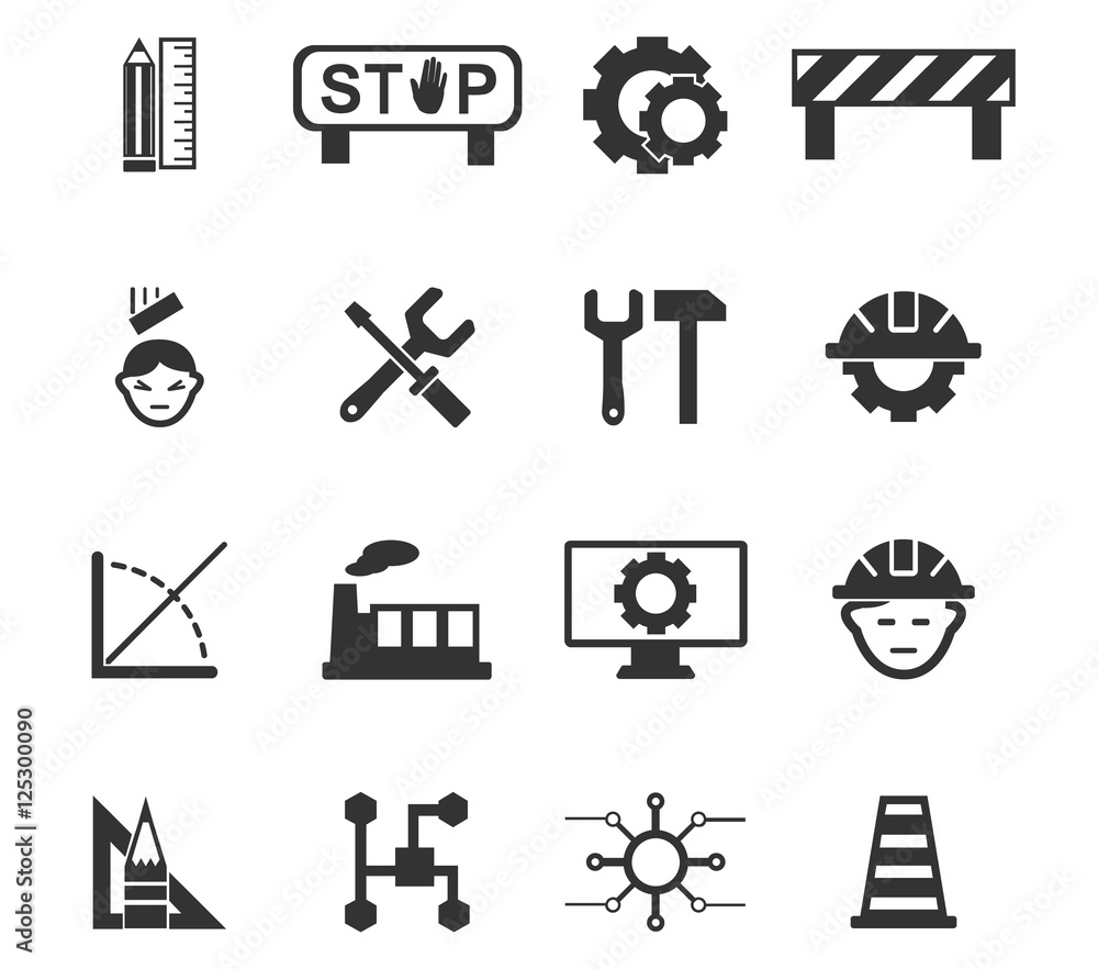 Fototapeta premium Engineering icons set