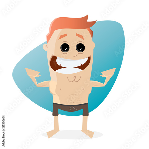 funny cartoon athlete