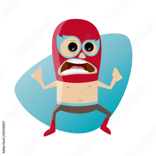 mexican luchador wrestling clipart