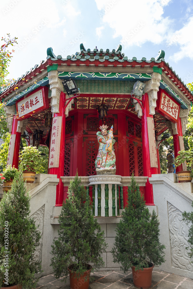 Yue Heung Shrine at the Sik Sik Yuen Wong Tai Sin Temple in Hong Kong, China.
