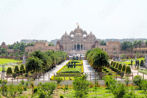 Outside view of Akshardham Palace, Delhi photo