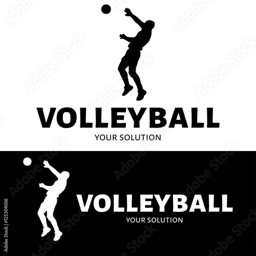 Volleyball vector logo. A logo in the form of a volleyball player