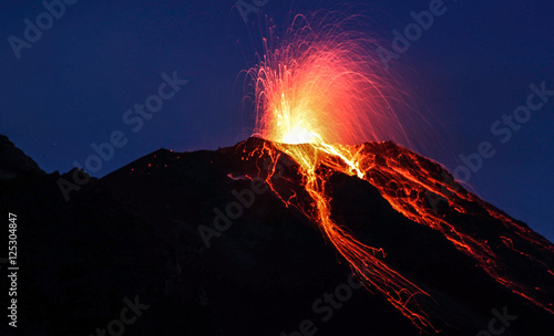 Stromboli erupting 