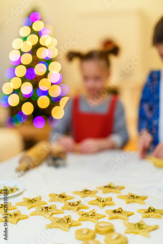 Christmas cookies baking