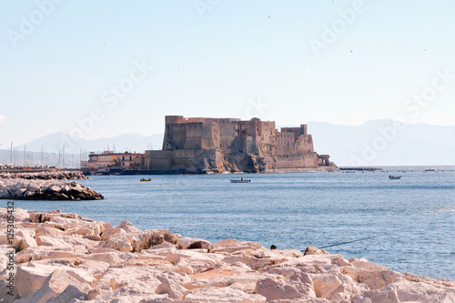 landscape of gulf of Naples with castel dell'Ovo