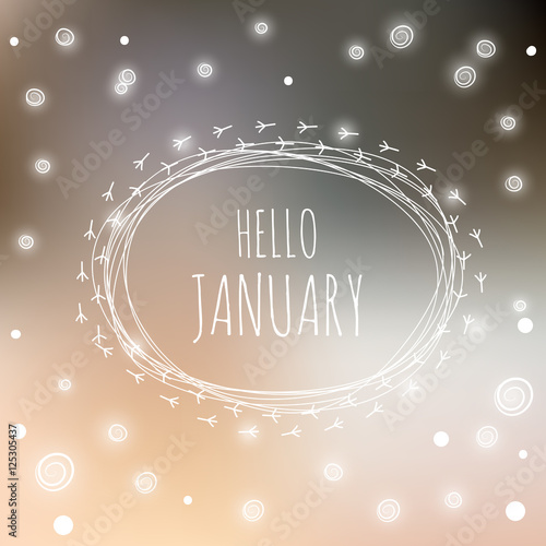 Hello january card