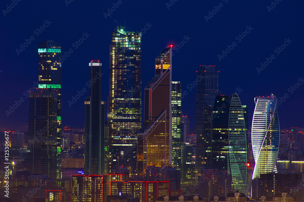 Fototapeta premium View of the city from a tall building