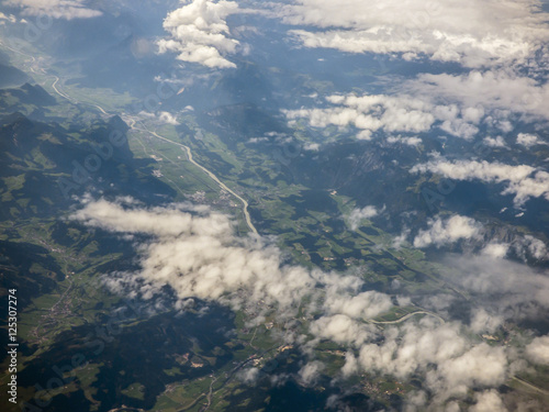 Alps from aerial view