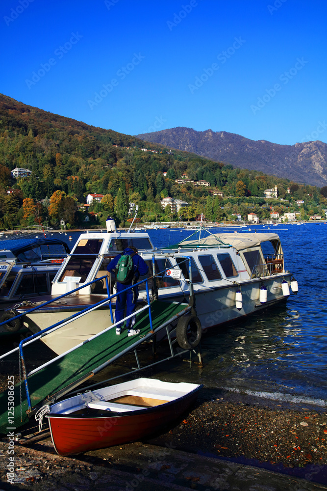 Naklejka premium Scenic view of Lake Maggiore, Italy, Europe