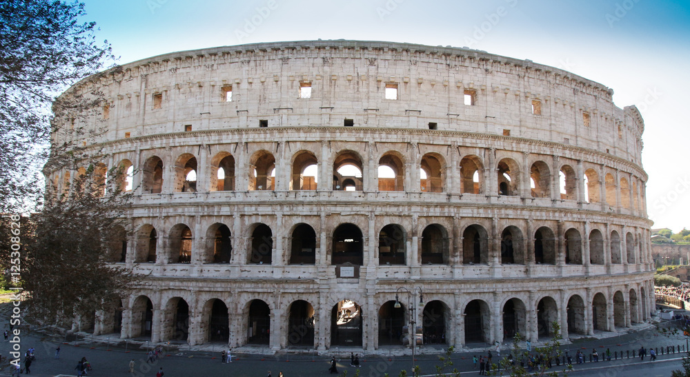 View of Colosseum in Rome, Italy, Europe.