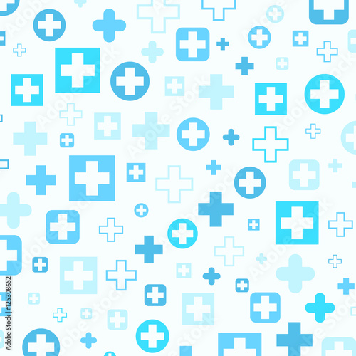 Medical background, Blue crosses, vector illustration design