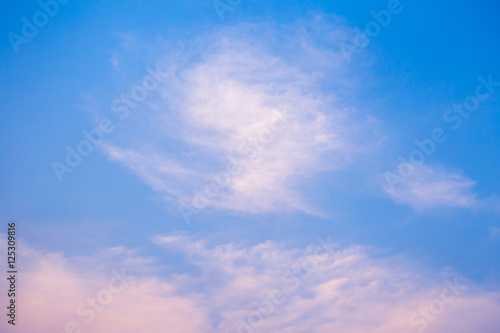 Fototapeta Naklejka Na Ścianę i Meble -  Sky, Bright Blue, Orange And Yellow Colors Sunset. Instant Photo, Toned Image
