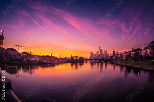 Frankfurt Skyline Sonnenuntergang