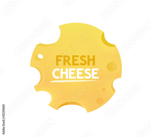 Vector Label with Cheese ro...