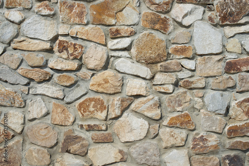 Natural rough stone wall - texture