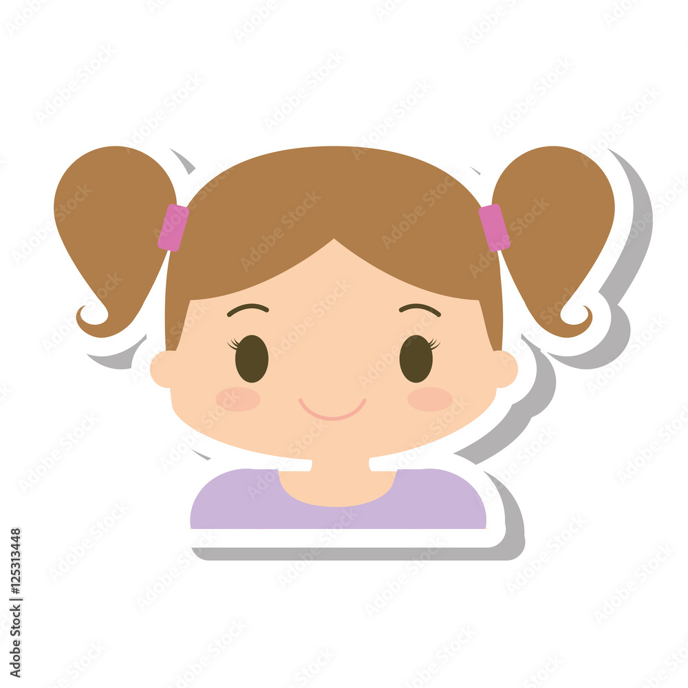 happy girl character avatar vector illustration design happy girl character avatar vector illustration design