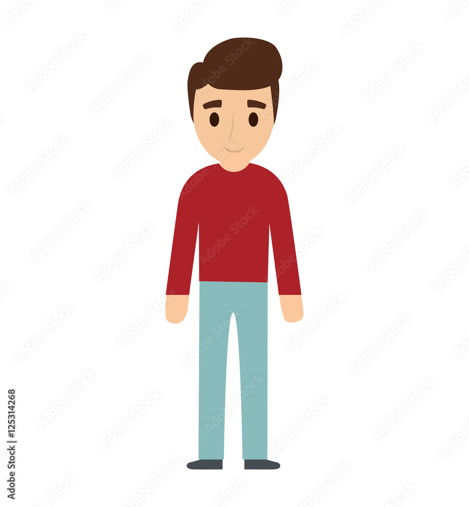 teen boy character avatar vector illustration design
