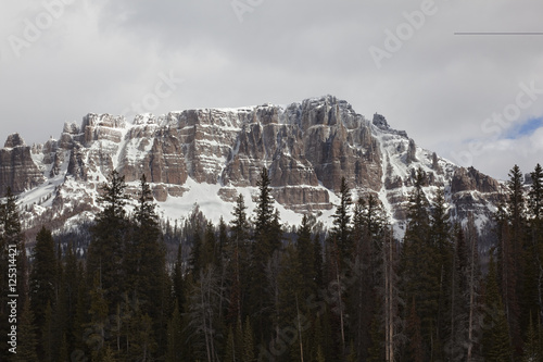 Snowy crystaline mountains