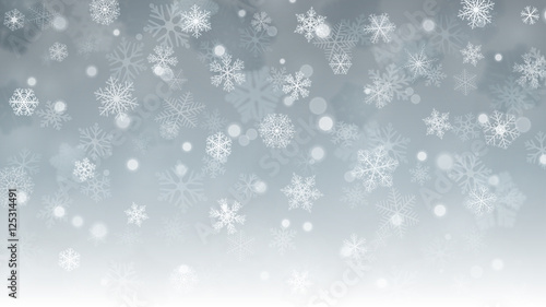 Christmas background of falling snowflakes