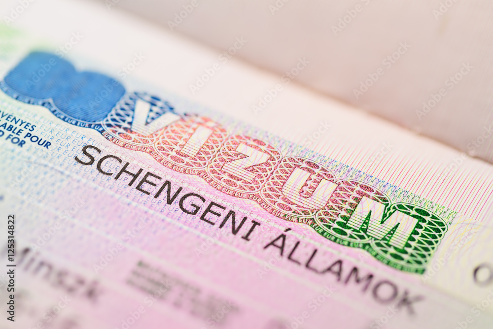 Obraz premium European Schengen Visa