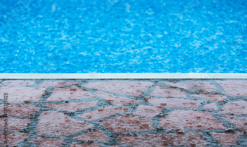Rain at the pool