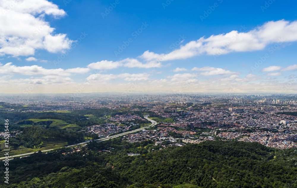 Vista da cidade de São Paulo, Brasil.