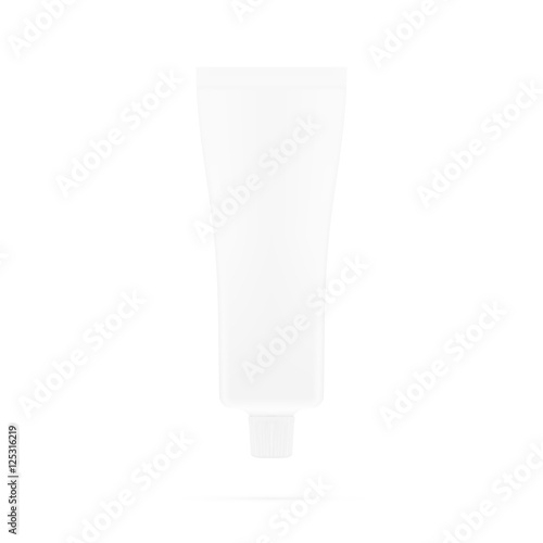 Creme Gloss Packing White Tube. EPS10 Vector