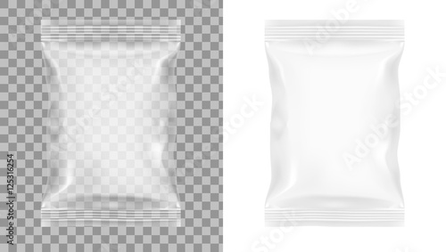 Transparent Packaging For Snacks, Chips, Sugar, Spices, Or Other Food photo