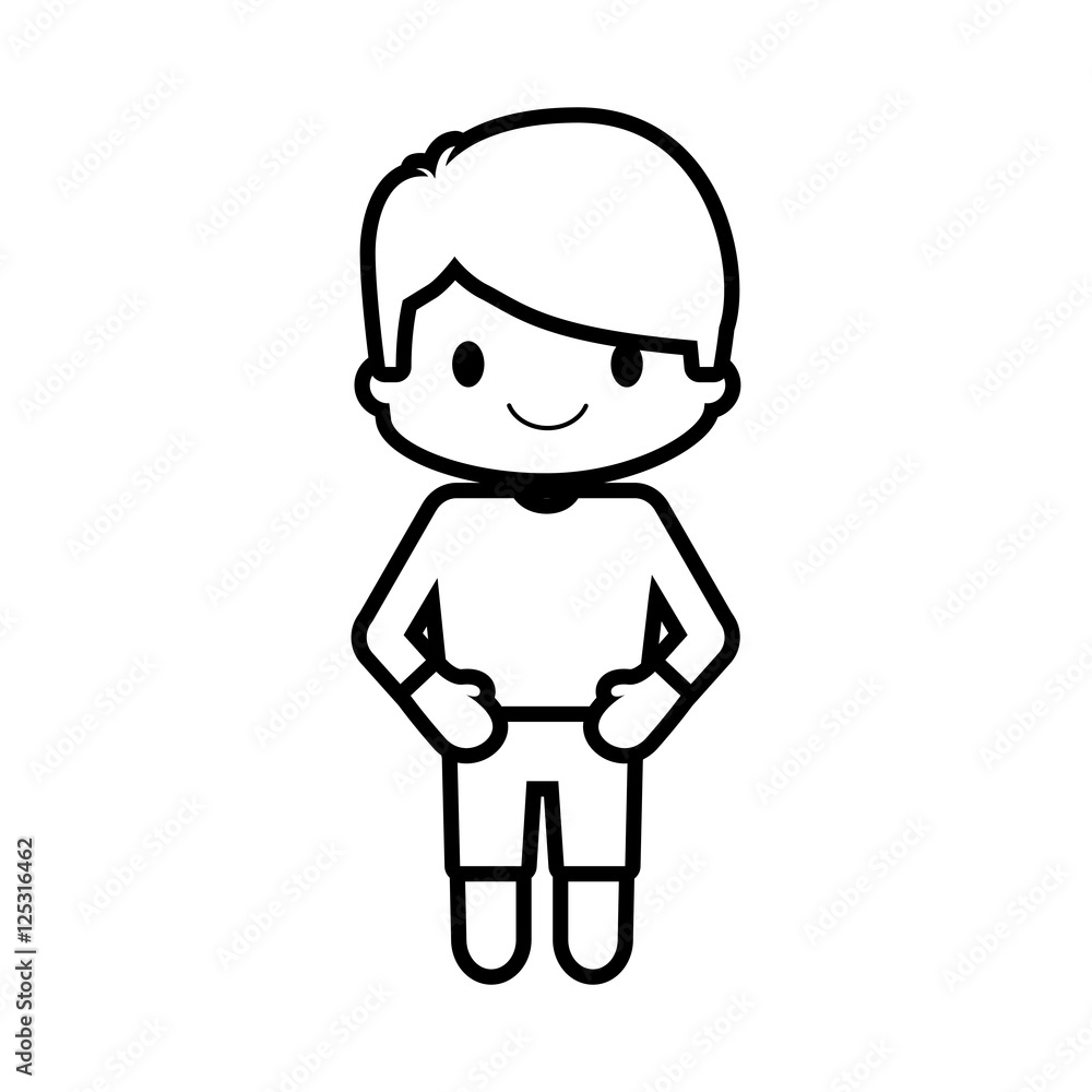 happy boy character avatar vector illustration design