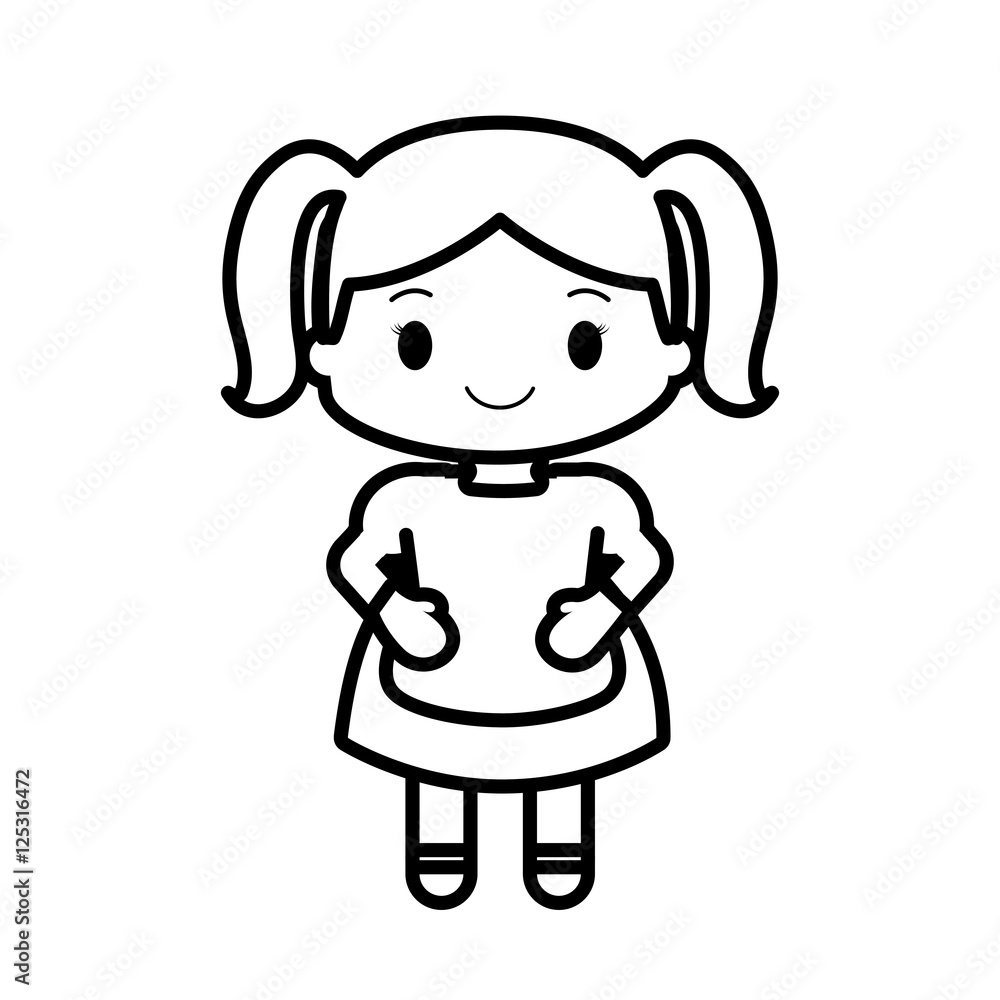 happy girl character avatar vector illustration design happy girl character avatar vector illustration design