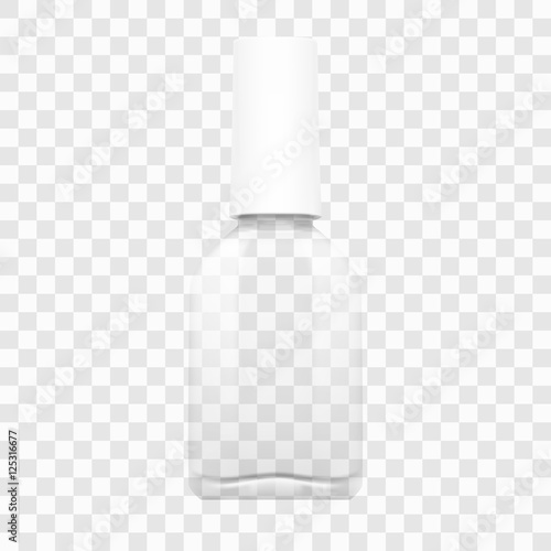 Transparent Nail Polish Mockup Isolated
