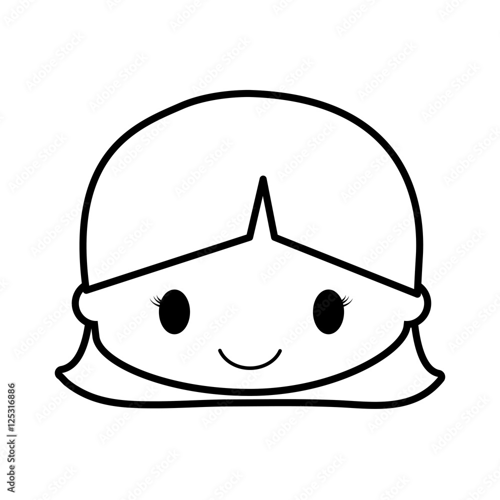 Fototapeta premium happy girl character avatar vector illustration design