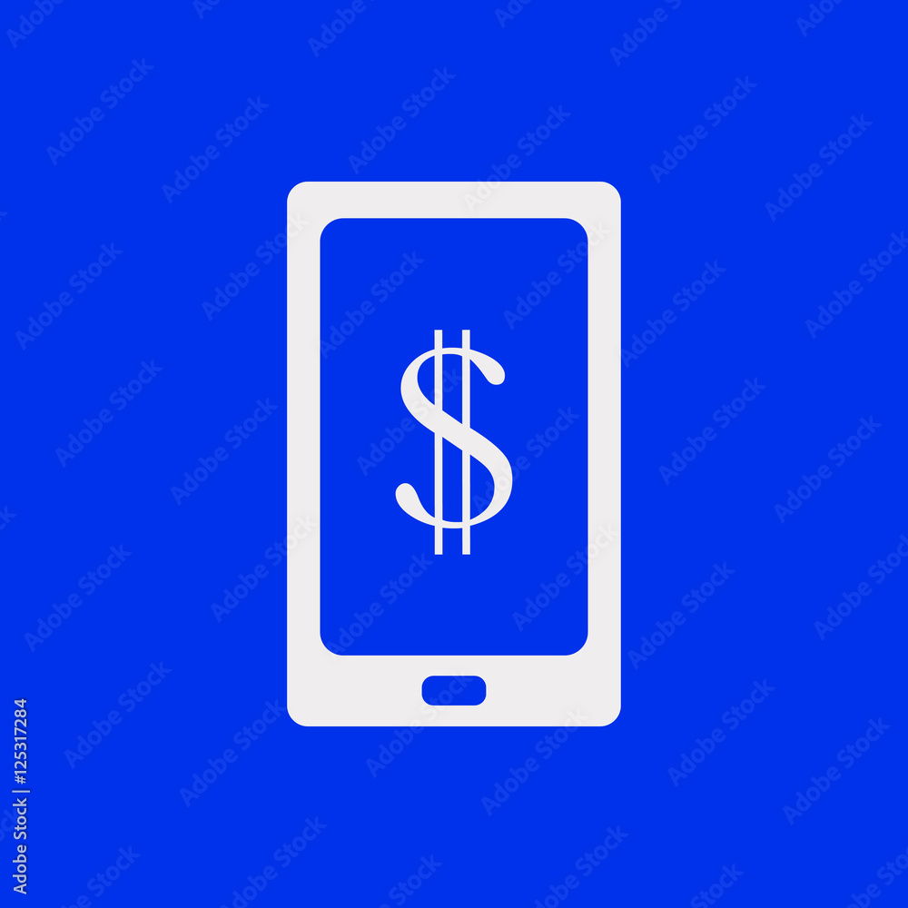 Smart phone with money dollars stock vector illustration flat design Smart phone with money dollars stock vector illustration flat design