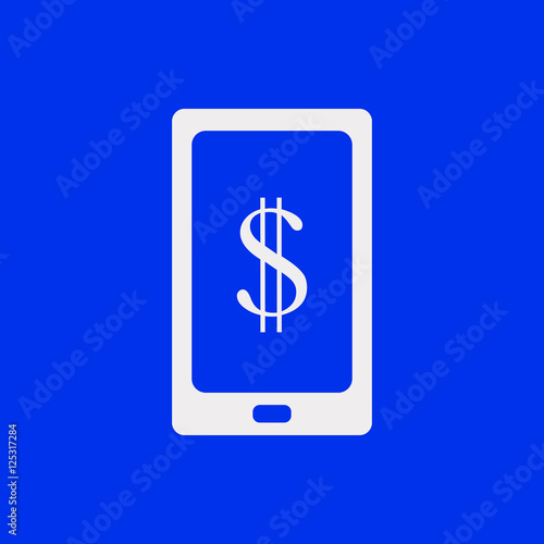 Smart phone with money dollars stock vector illustration flat design