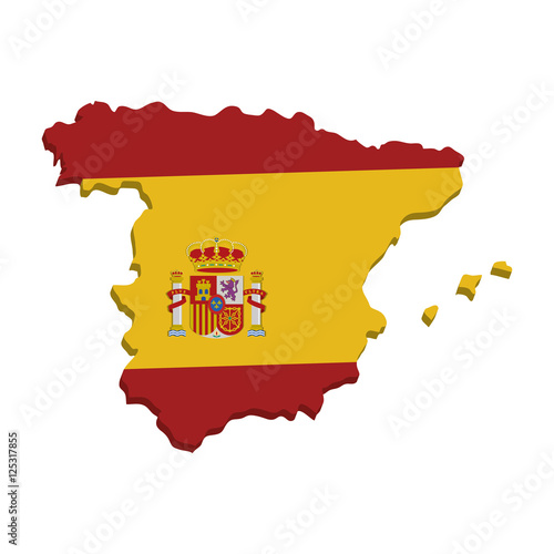 spain map geography isolated icon vector illustration design