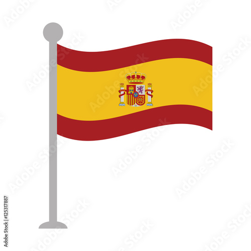 spain flag isolated icon vector illustration design