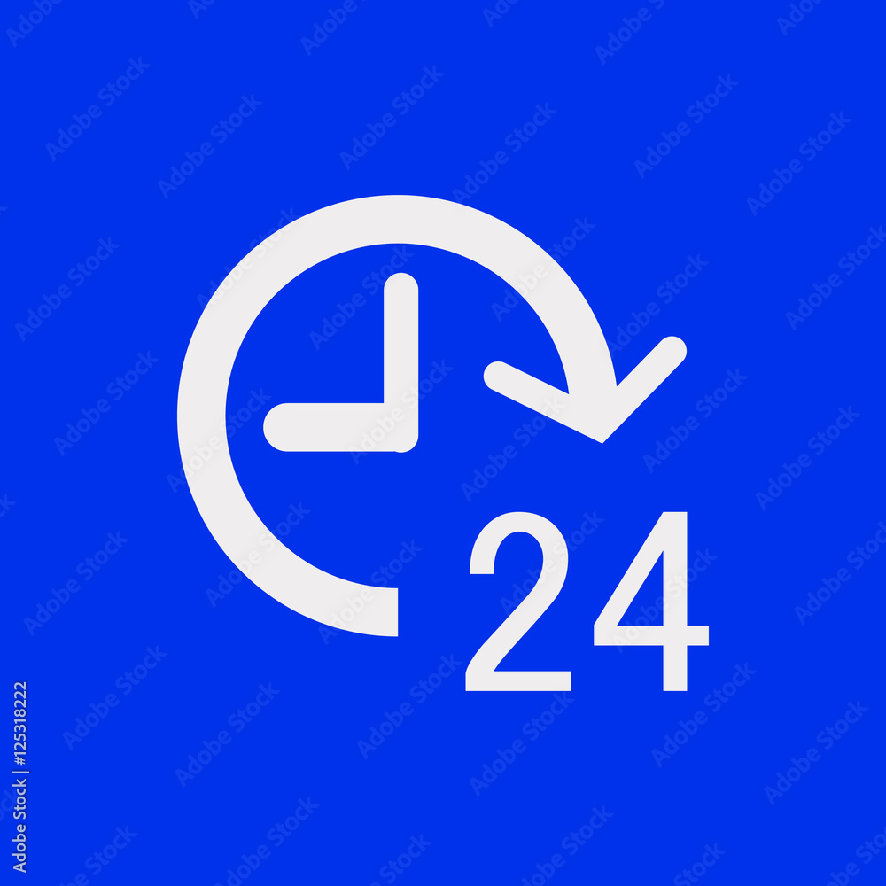 24 hours icon stock vector illustration flat design 24 hours icon stock vector illustration flat design