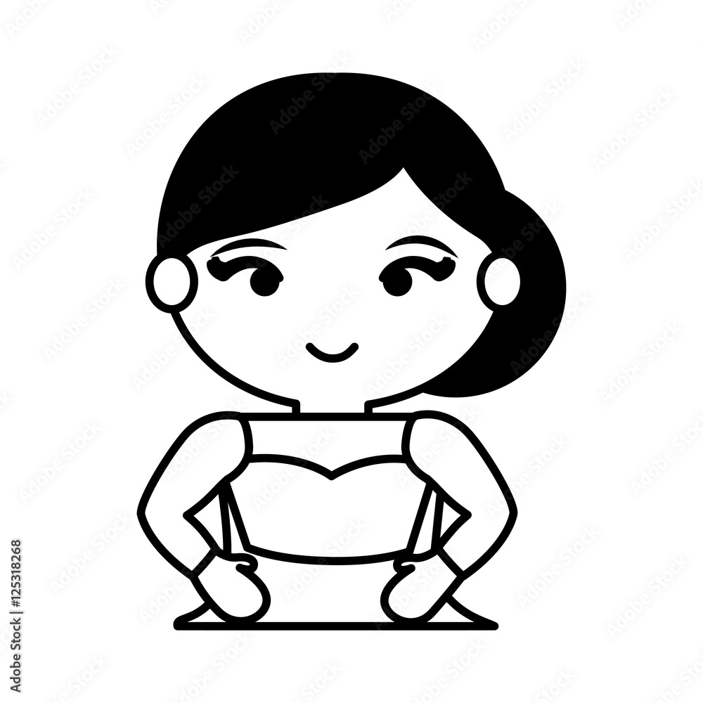 Spanish flamenco woman avatar vector illustration design Spanish flamenco woman avatar vector illustration design