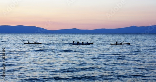 Kayaks on Lake Tahoe