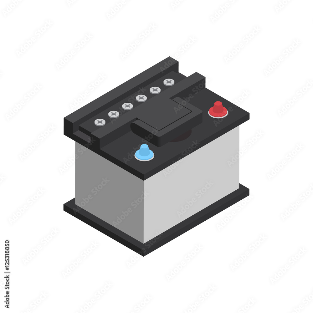 car battery Isolated Isometric Vector Illustration car battery Isolated Isometric Vector Illustration
