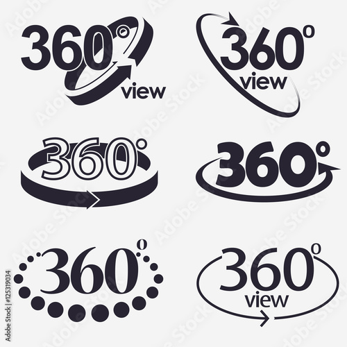 360 Degrees View Vector Icon